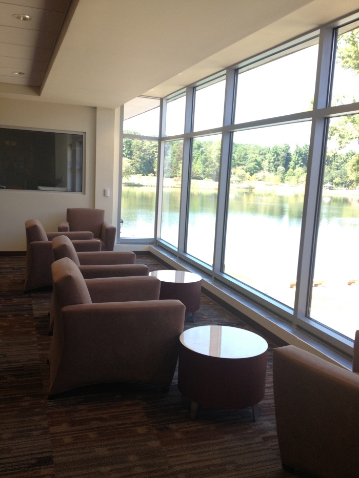 The new multi-purpose student organization meeting room upstairs in the Trone Center.