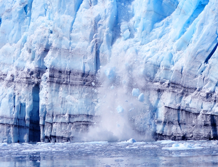 A calfing glacier in Prince William Sound, Alaska. Photo courtesy of Len Radin