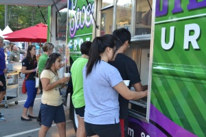 The first Food Truck Fest rolled in for dinner Mon., Aug. 31 from 5 to 7:30 p.m. Aramark hopes to make the food trucks a weekly Wednesday addition to student dining. Photo courtesy of Csaba Szabo