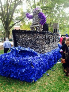 Photo: Delta Gamma and Tau Kappa Epsilon’s “Battleship” themed float was one of the many floats that students slaved over during homecoming. Photo courtesy of Katelin Beals